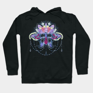 Elegant Gentle Purple Lotus / Lily flower Hoodie